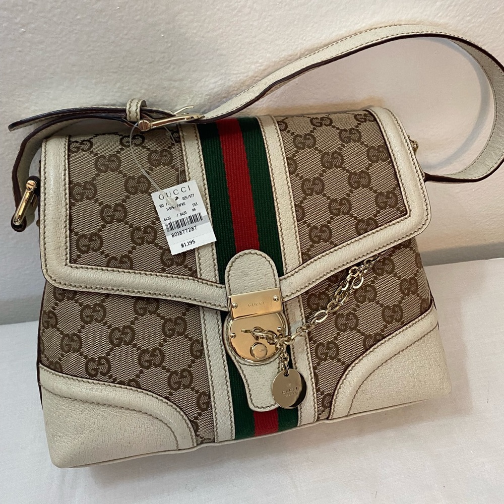 GUCCI Monogram Treasure Flap Ivory - Picture 3 of 8